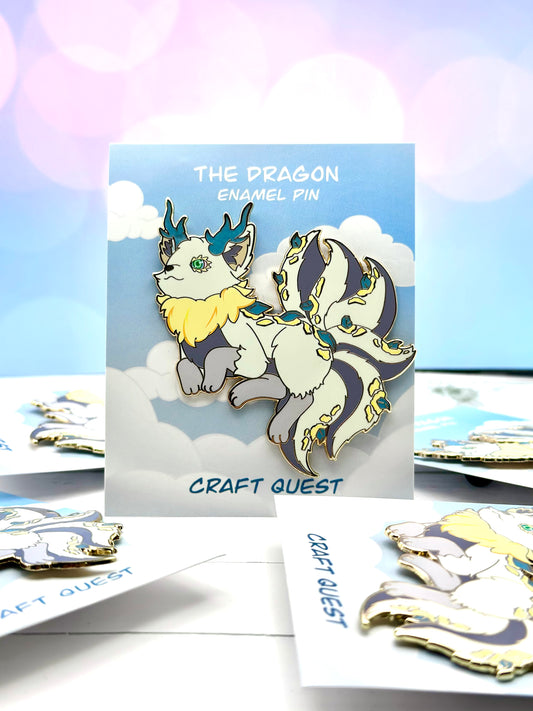 B Grade: The Dragon- Kitsune Enamel Pin
