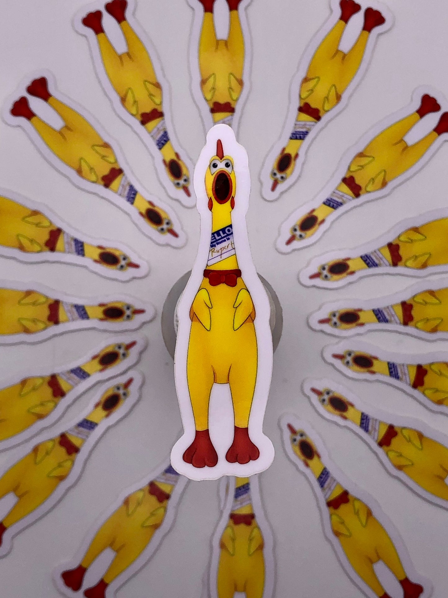 Rupert-Rubber Chicken Sticker