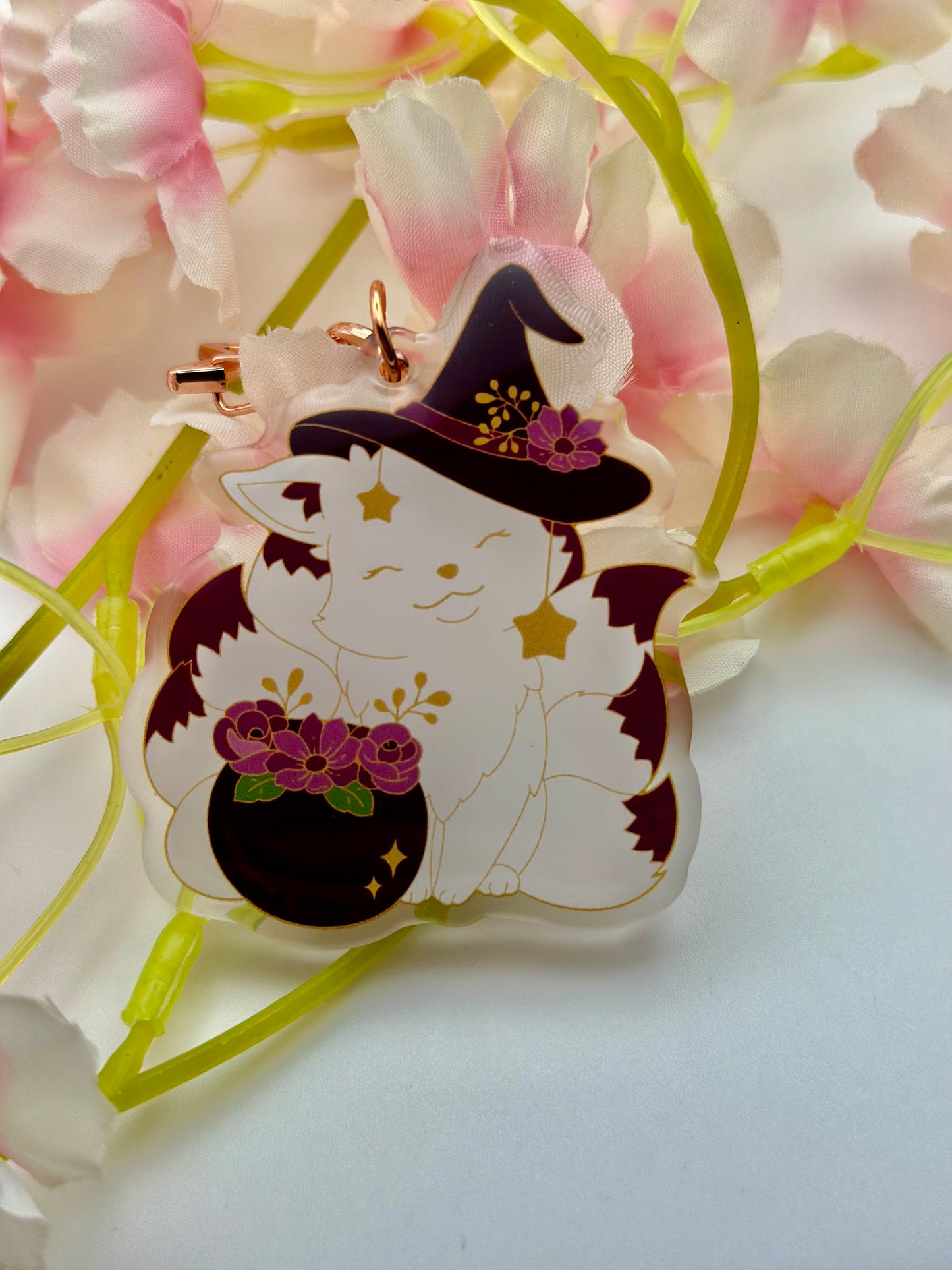 Witchy Kitsune Keychain