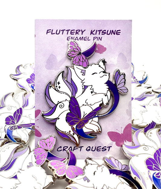 Fluttery Kitsune-White Variant