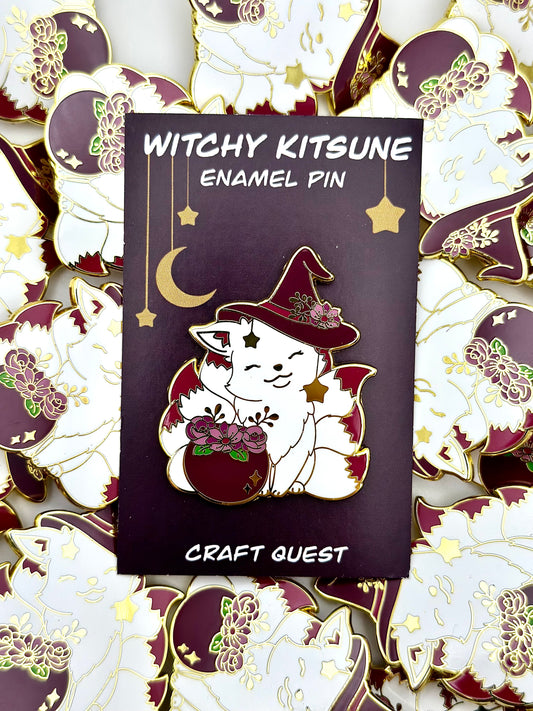 Witchy Kitsune Pin