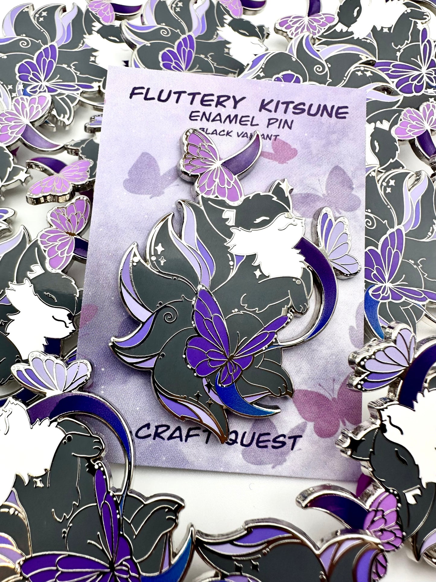 Fluttery Kitsune-Black Variant