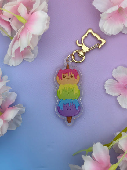 Kitty Dango Pride Keychains