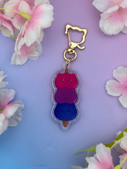 Kitty Dango Pride Keychains