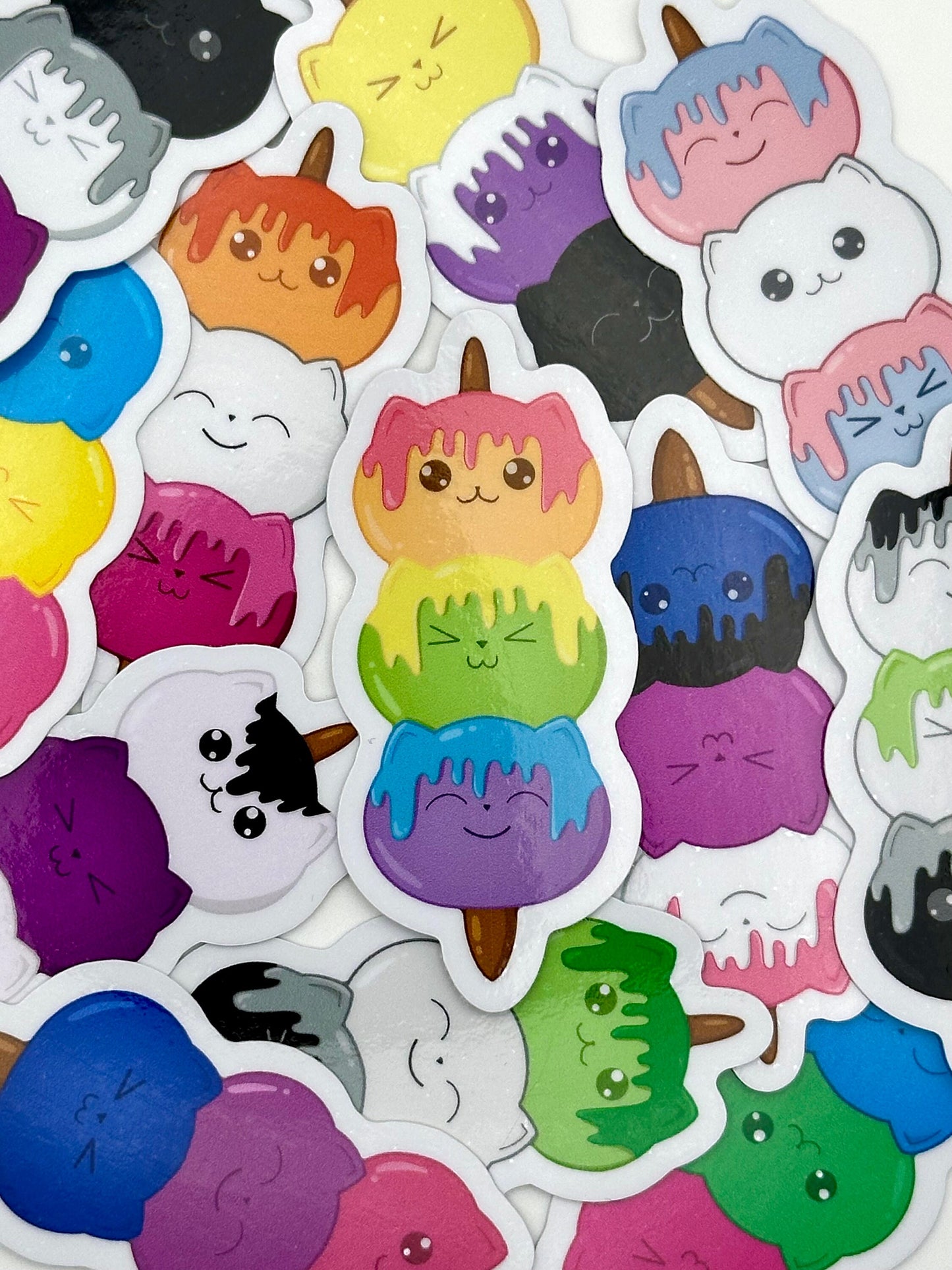 Kitty Dango Pride Stickers