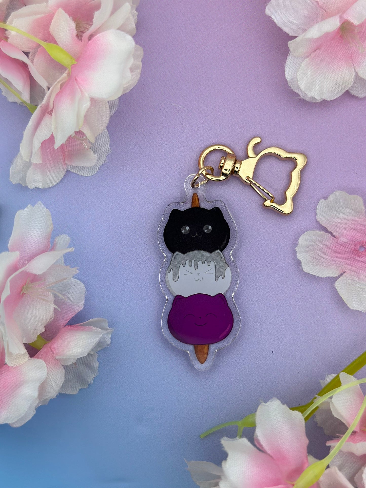 Kitty Dango Pride Keychains