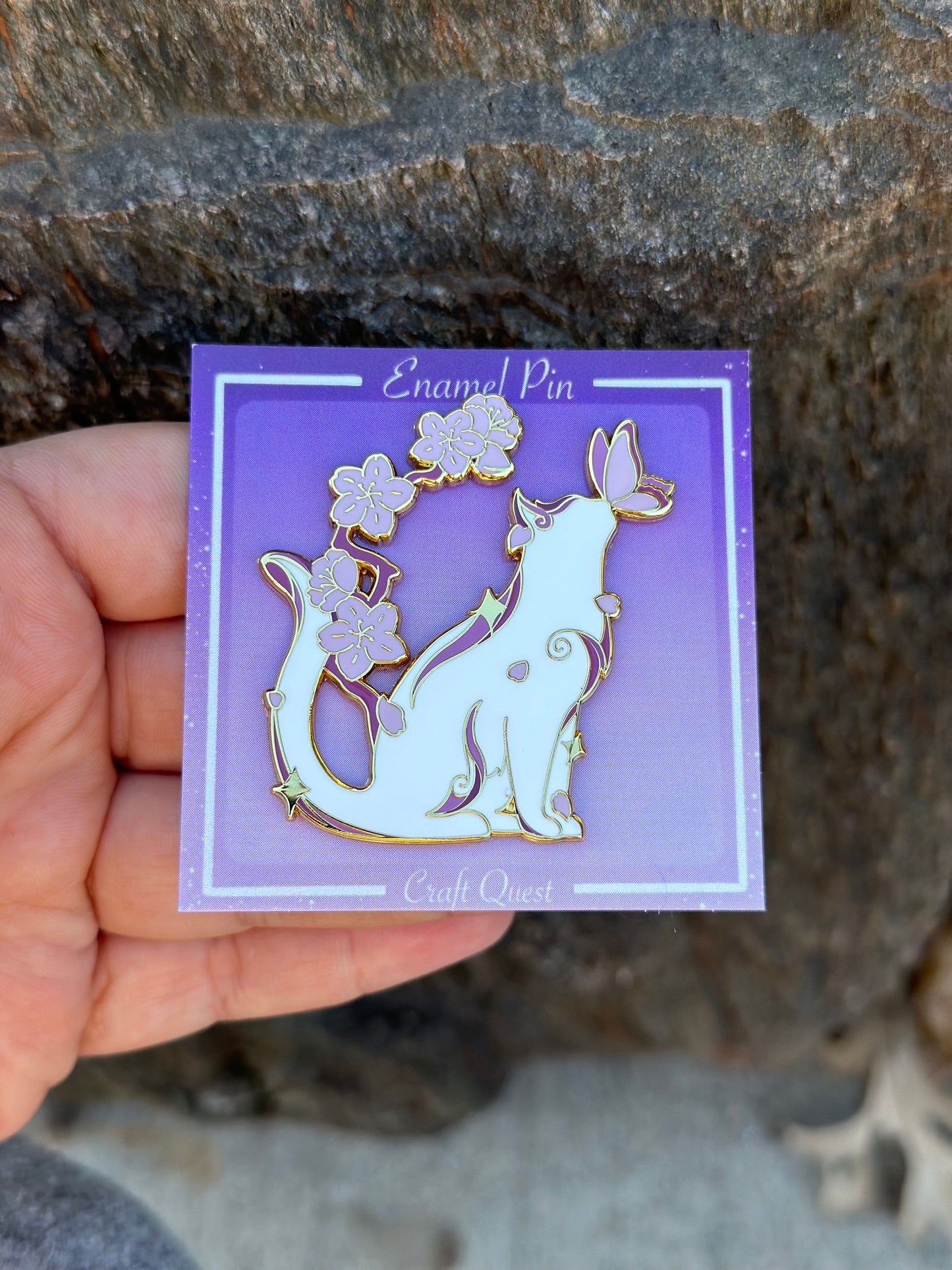 Blossom Cat Enamel Pin