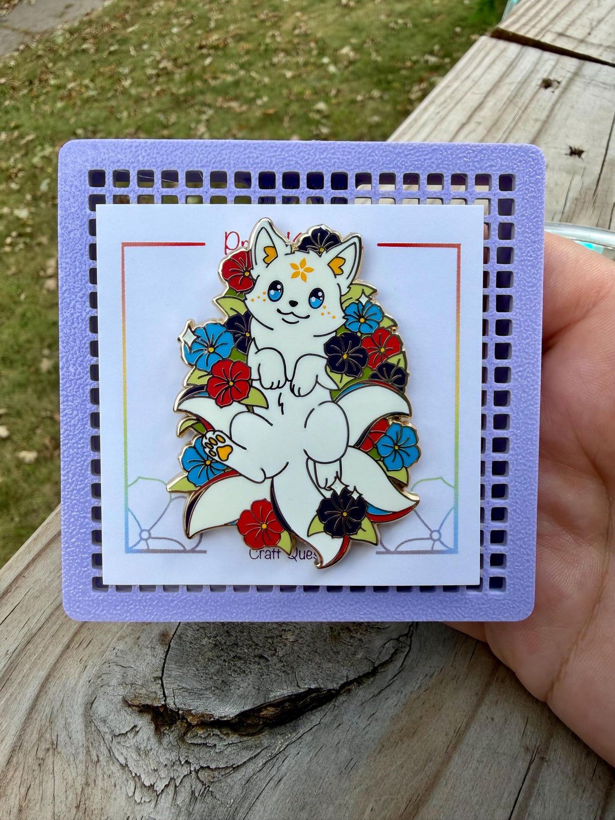 Reverie- Pride Kitsune Pin