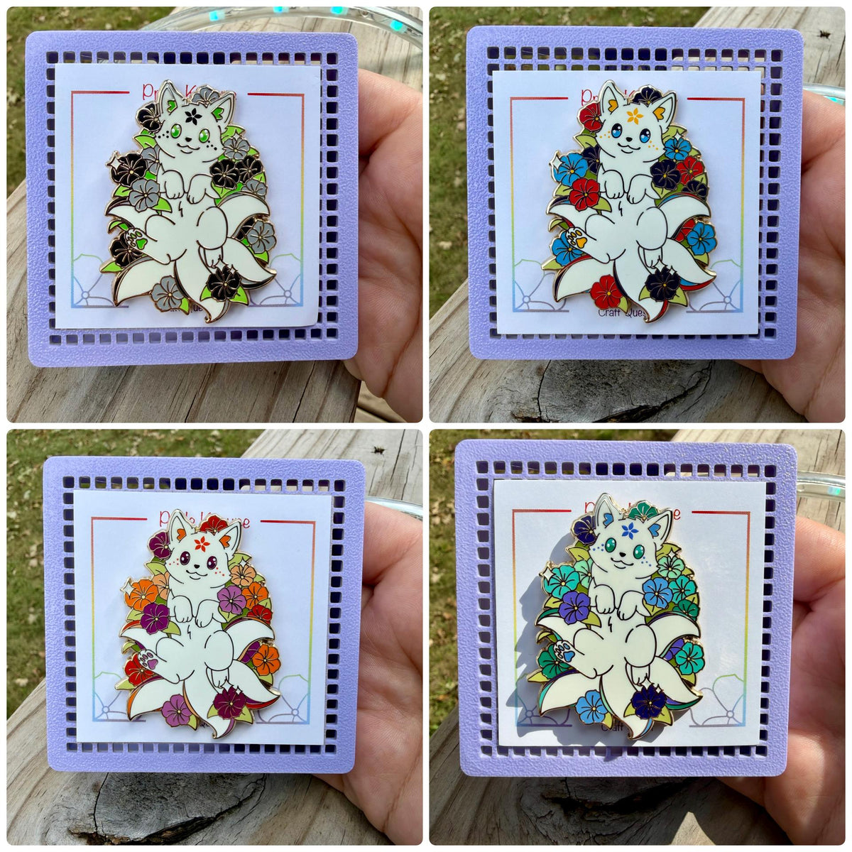 Reverie- Pride Kitsune Pin