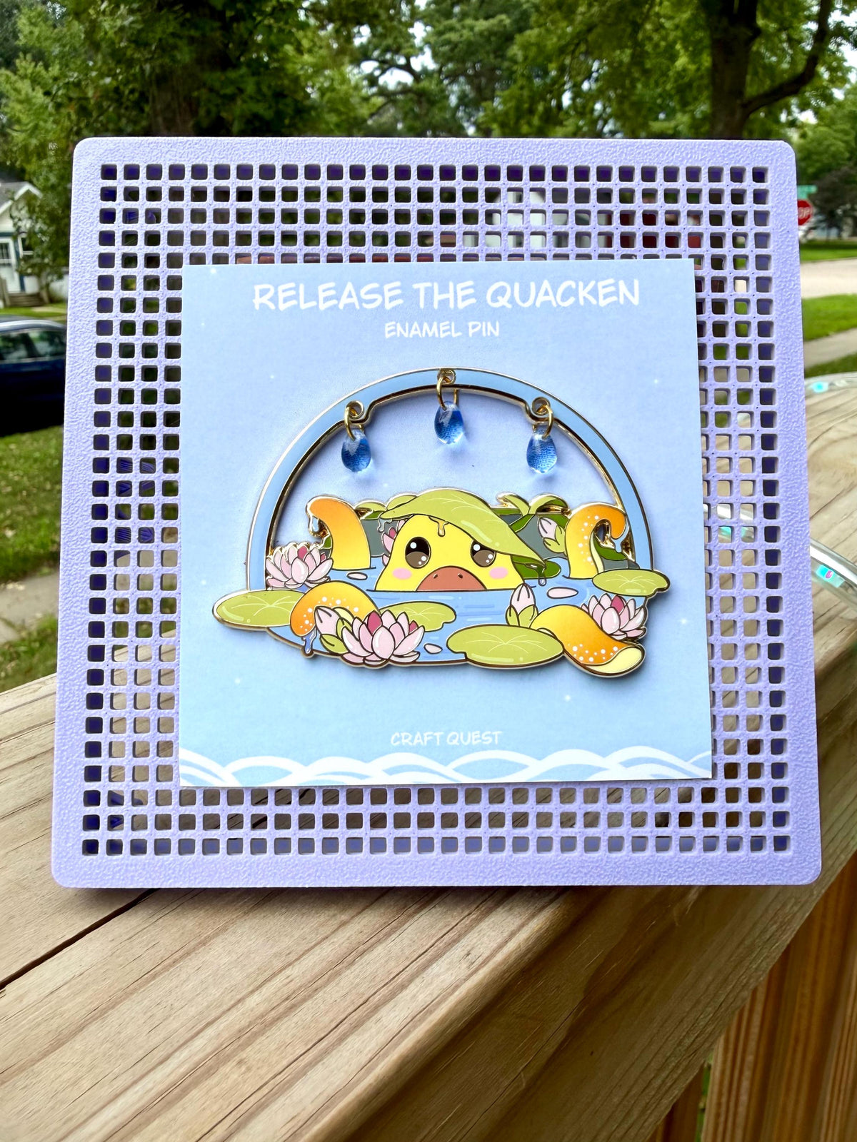 Pond Lurker Quacken Enamel Pin